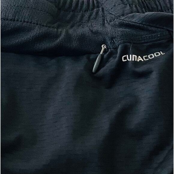 ADIDAS CLIMACOOL HI-RISE ATHLETIC SHORTS, MENS-M-BLACK-BLUE STRIPES, INNER TIGHT - Picture 8 of 11